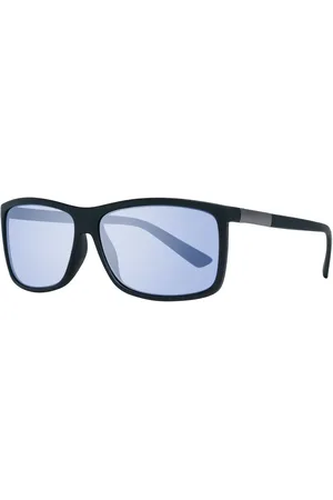 Guess Akcesoria, Mężczyzna, Czarny, ONE SIZE, Prostokątne okulary przeciwsłoneczne z gradientowymi szkłami