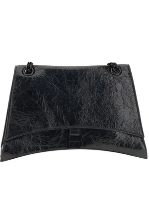 Balenciaga Torebki, Kobieta, Czarny, ONE SIZE, Len, Torba na ramię Crush ze skóry