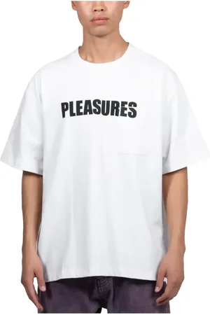 Pleasures Koszulki, Mężczyzna, Biały, M, Bawełna, Koszulka Impact Pocket Heavyweight Biała