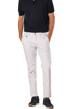 Masons Spodnie, Mężczyzna, Biały, L, Bawełna, Białe Spodnie Chino Slim Fit