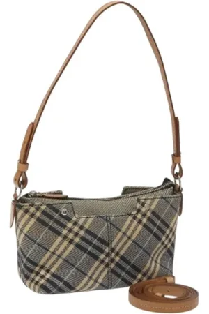 Burberry Pre-owned, Kobieta, Niebieski, ONE SIZE, Skóra, Pre-owned Canvas shoulder-bags