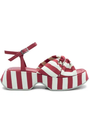 vic matiè Buty, Kobieta, Czerwony, 39 EU, Czerwono-biała Mini-Marine-Yoko sandał