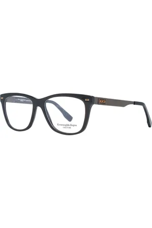 Ermenegildo Zegna Akcesoria, Mężczyzna, Czarny, ONE SIZE, Brązowe Okulary Optyczne w Kształcie Prostokąta dla Mężczyzn