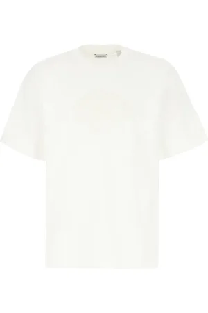 Burberry Koszulki, Mężczyzna, Beżowy, S, Casualowy Bawełniany T-shirt dla Mężczyzn