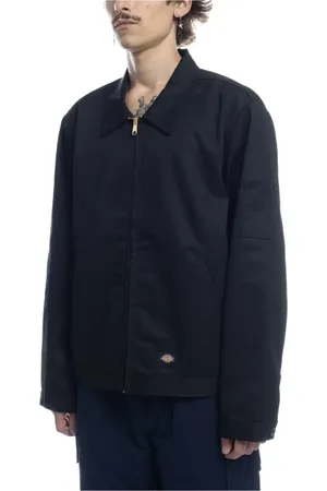 Dickies Kurtki, Mężczyzna, Czarny, L, Czarna Nieocieplana Kurtka Eisenhower
