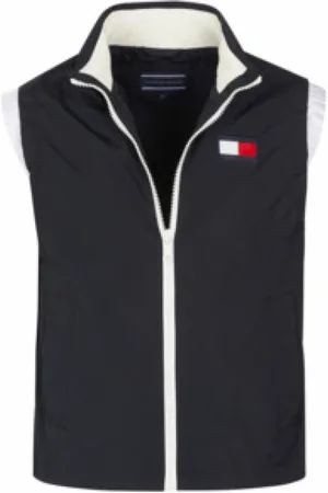 Tommy Hilfiger Kurtki, Mężczyzna, Niebieski, S, Stylowy Kamizelka