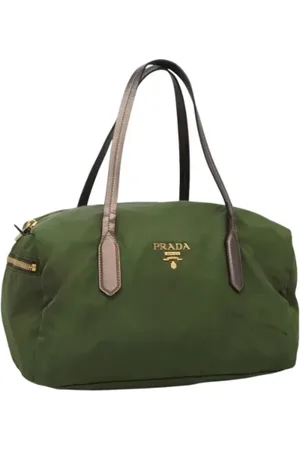 Prada Pre-owned, Kobieta, Zielony, ONE SIZE, Nylon, Pre-owned Nylon handbags