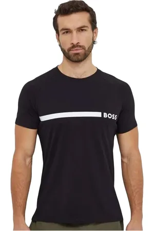 HUGO BOSS Koszulki, Mężczyzna, Czarny, 2XL, Bawełna, T-shirt Slim Fit z bawełny z logo