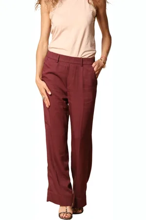 Masons Spodnie, Kobieta, Czerwony, L, Bordeaux Modalowe Spodnie Jogger Chino