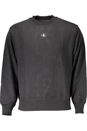 Calvin Klein Bluzy, Mężczyzna, Czarny, XL, Czarna Bluza z Nadrukiem i Długimi Rękawami