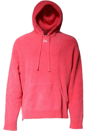 Dolce & Gabbana Bluzy, Mężczyzna, Czerwony, L, Czerwony Sweter z Kapturem z Bawełny