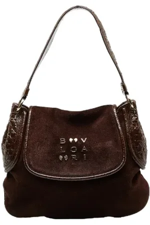 Bvlgari Pre-owned, Kobieta, brązowy, ONE SIZE, Skóra, Pre-owned Canvas shoulder-bags