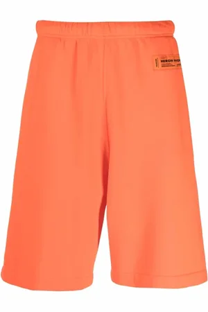 Heron Preston Szorty, Mężczyzna, Pomarańczowy, L, Bawełniane Spodenki z Logo