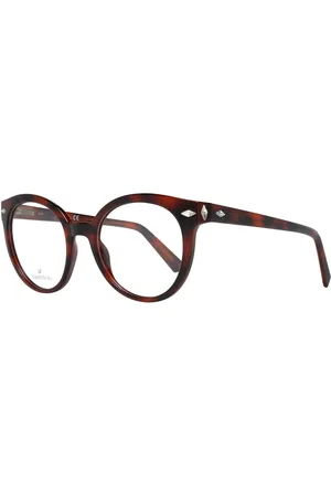 Swarovski Akcesoria, Kobieta, brązowy, ONE SIZE, Brązowe Okulary Optyczne Damskie Pełna oprawka