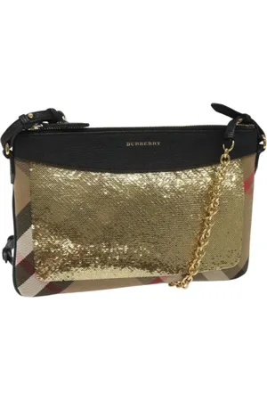 Burberry Pre-owned, Kobieta, Beżowy, ONE SIZE, Skóra, Pre-owned Canvas shoulder-bags