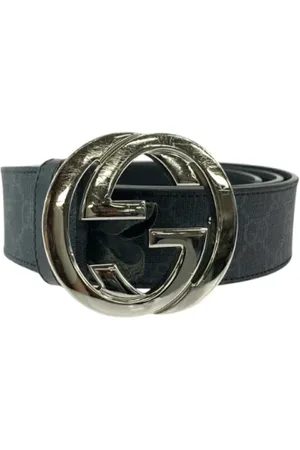 Gucci Pre-owned, Kobieta, Czarny, ONE SIZE, Len, Pre-owned Canvas belts