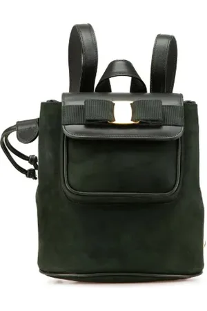 Salvatore Ferragamo Pre-owned, Kobieta, Zielony, ONE SIZE, Skóra, Pre-owned Leather backpacks