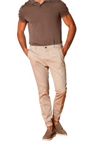 Masons Spodnie, Mężczyzna, Beżowy, XS, Bawełna, Letnia elegancja spodnie chino marchewkowy krój