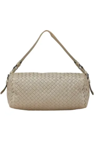 Bottega Veneta Pre-owned, Kobieta, Szary, ONE SIZE, Skóra, Pre-owned skórzane torby na ramię