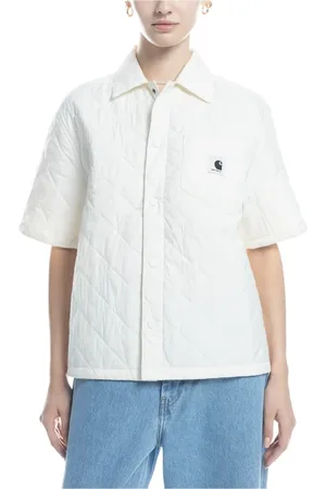 Carhartt Kurtki, Kobieta, Beżowy, S, Laurens Shirt Jac Koszula Krótki Rękaw
