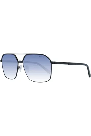 Guess Akcesoria, Mężczyzna, Czarny, ONE SIZE, Czarne Okulary Przeciwsłoneczne Aviator Lustrzane Gradient