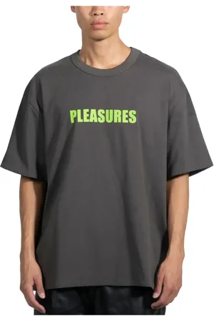 Pleasures Koszulki, Mężczyzna, Szary, M, Bawełna, Koszulka Dwustronna Wielkiej Wagi Węgiel Fiolet