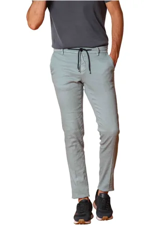Masons Spodnie, Mężczyzna, Niebieski, M, Bawełna, Spodnie Jogger Slim Fit z Lnu i Baweny
