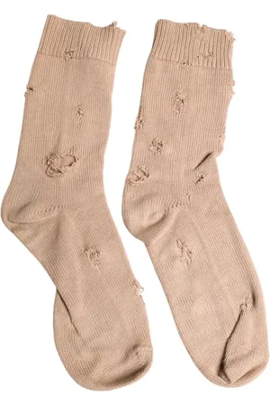 Dolce & Gabbana Bielizna, Mężczyzna, Beżowy, L, Beżowe Skarpety z Logo