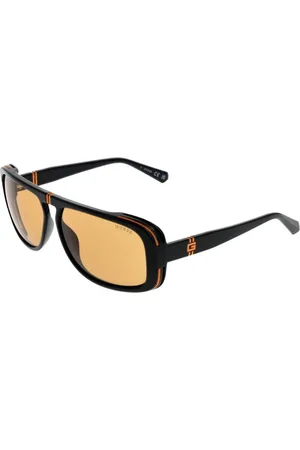 Guess Akcesoria, Mężczyzna, Czarny, ONE SIZE, Czarne Okulary Przeciwsłoneczne Aviator dla Mężczyzn