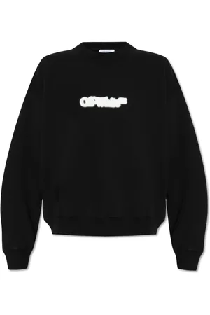 OFF-WHITE Bluzy, Mężczyzna, Czarny, S, Bawełna, Bluza Spray Arrow