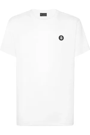 BILLIONAIRE Koszulki, Mężczyzna, Biały, L, Casual Bawełniany T-shirt Baecmtk 8179Bte 014N01