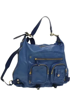 Gucci Pre-owned, Kobieta, Niebieski, ONE SIZE, Skóra, Pre-owned Leather backpacks