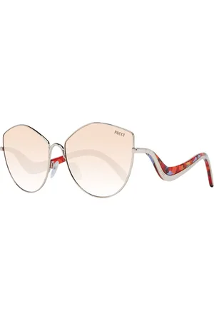 Emilio Pucci Akcesoria, Kobieta, Żółty, ONE SIZE, Różowe złote Okulary Motylek