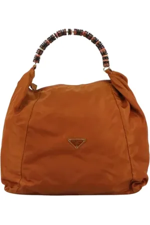 Prada Pre-owned, Kobieta, brązowy, ONE SIZE, Nylon, Pre-owned Nylon handbags