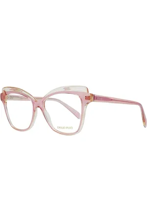 Emilio Pucci Akcesoria, Kobieta, Różowy, ONE SIZE, Różowe Okulary Optyczne Motylek