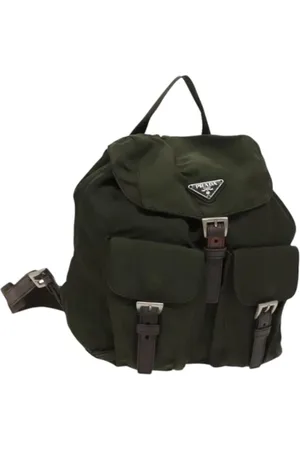 Prada Pre-owned, Kobieta, Zielony, ONE SIZE, Nylon, Pre-owned Nylon backpacks