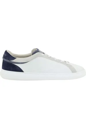 Givenchy Buty, Mężczyzna, Biały, 39 1/2 EU, Monogramowe Skórzane Sneakersy