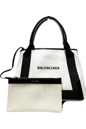 Balenciaga Pre-owned, Kobieta, Biały, ONE SIZE, Len, Pre-owned Canvas balenciaga-bags