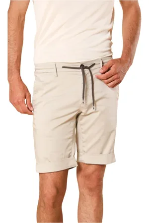 Masons Szorty, Mężczyzna, Beżowy, 3XL, Bawełna, Slim Fit Spodnie Chino Jogger Bermuda