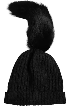 Dolce & Gabbana Akcesoria, Kobieta, Czarny, ONE SIZE, Luksusowa Zimowa Czapka Beanie z Dzianiny