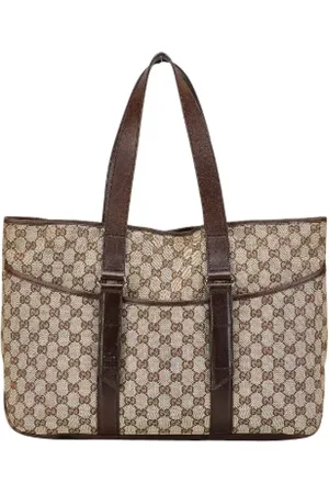 Gucci Pre-owned, Kobieta, brązowy, ONE SIZE, Skóra, Pre-owned Canvas totes