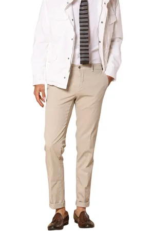 Masons Spodnie, Mężczyzna, Beżowy, M, Bawełna, Spodnie chino regular fit ze stretchem