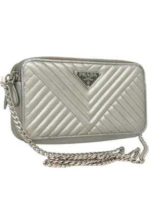Prada Pre-owned, Kobieta, Szary, ONE SIZE, Skóra, Pre-owned Leather prada-bags