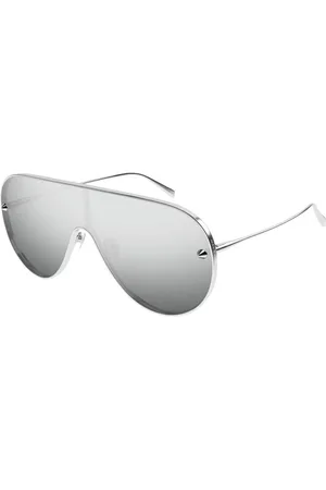 Alexander McQueen Akcesoria, unisex, Szary, ONE SIZE, Autentyczne Okulary z Najwyższą Jakością