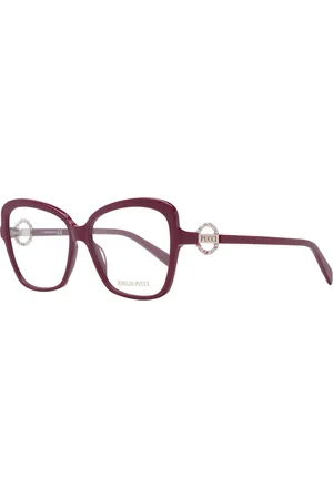 Emilio Pucci Akcesoria, Kobieta, Czerwony, ONE SIZE, Czerwone Okulary Optyczne Damskie Styl Motyla