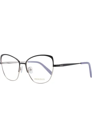 Emilio Pucci Akcesoria, Kobieta, Czarny, ONE SIZE, Czarne Okulary Optyczne Cat Eye