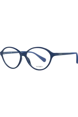 Max&Co. Akcesoria, Kobieta, Niebieski, ONE SIZE, Niebieskie Okulary Optyczne Damskie Owalne Pełna oprawka