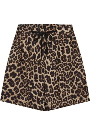 Copenhagen Muse Szorty, Kobieta, Wielobarwność, XS, Leopard Print High Waist Shorts