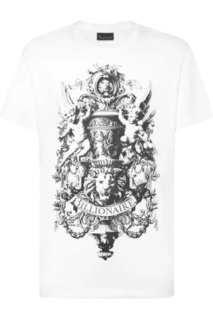 BILLIONAIRE Koszulki, Mężczyzna, Biały, 3XL, Casual Bawełniana Koszulka Baecmtk 8187Bte 014N01