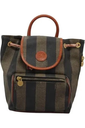Fendi Pre-owned, Kobieta, brązowy, ONE SIZE, Pre-owned Canvas backpacks
